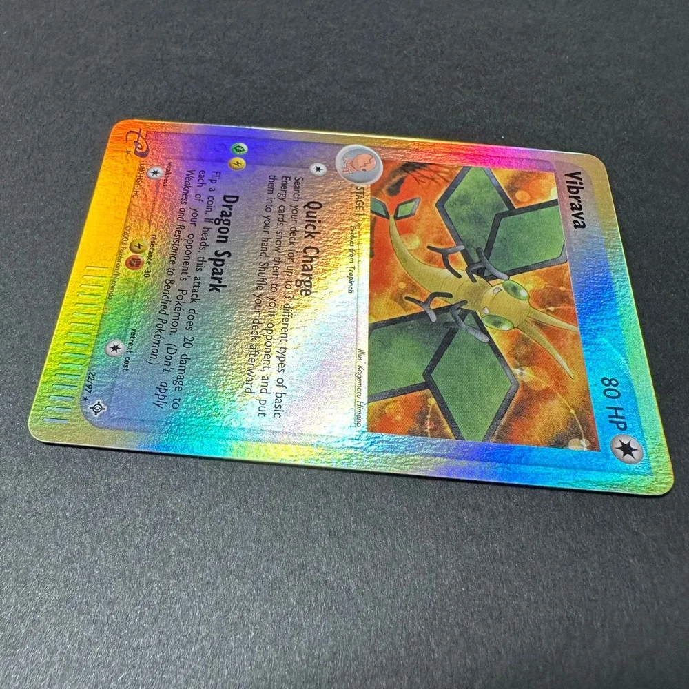 Pokemon Vibrava 22/97 EX Dragon Reverse Holofoil Rare NM/LP